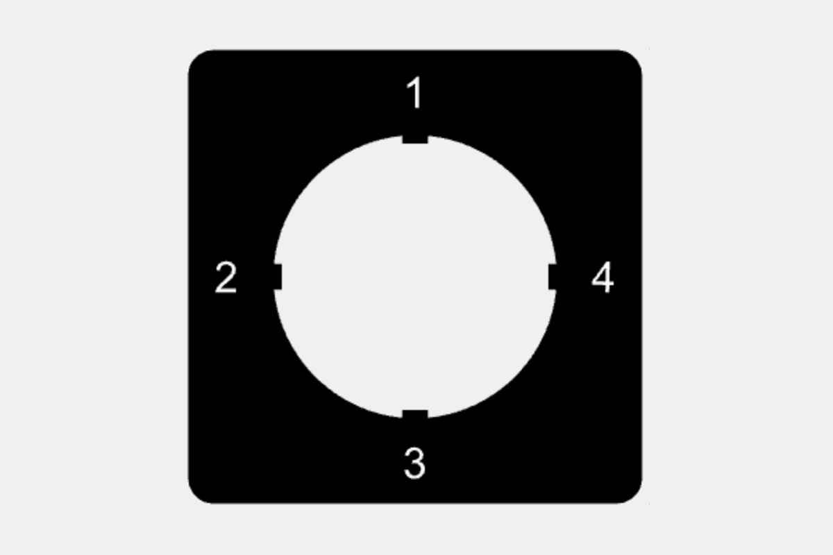 Graveeritud plastist lüliti silt