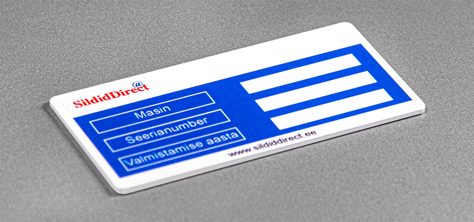 Kohandatud prinditud plastikust sildid