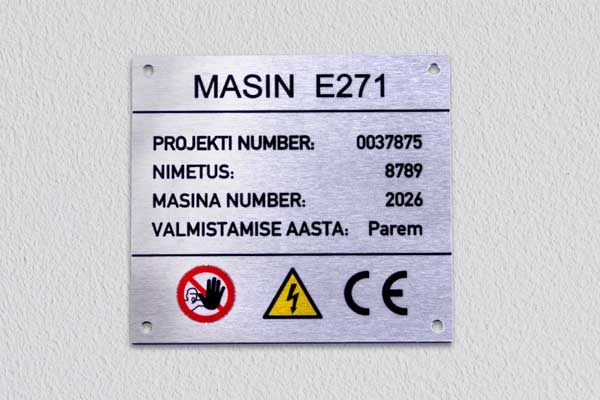 Anodeeritud alumiinium hõbedane masin CE elektriline