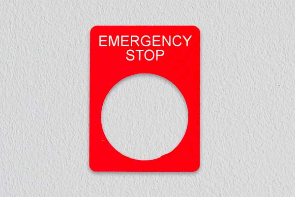 Printed Plastic Emergency Stop Button