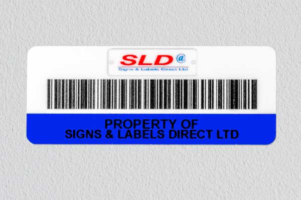 Printed Plastic Barcode Sign