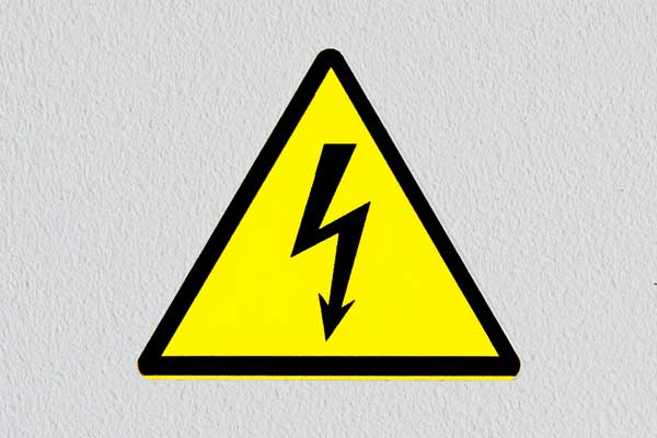 Electrical Warning Triangle in Printed Plastic