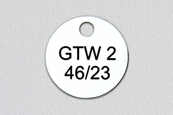 Engraved Plastic Valve Tag