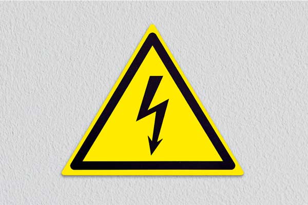 Kleebis kollane elektriline kolmnurk