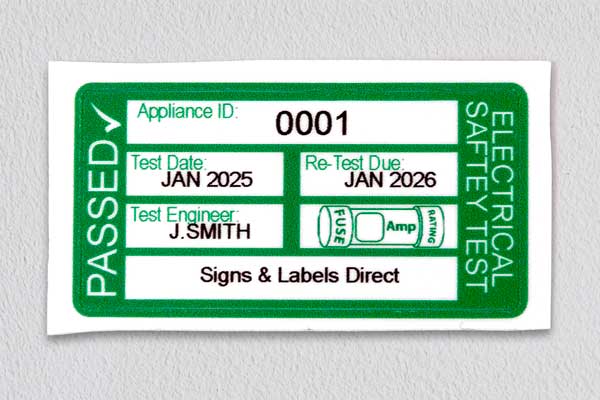 Safety Test Pass Sticker