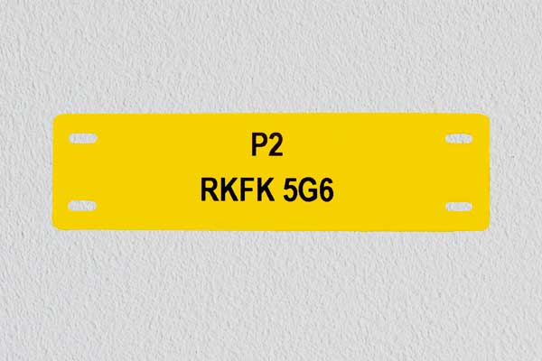 Kaablisildid kollane/must 2 rida