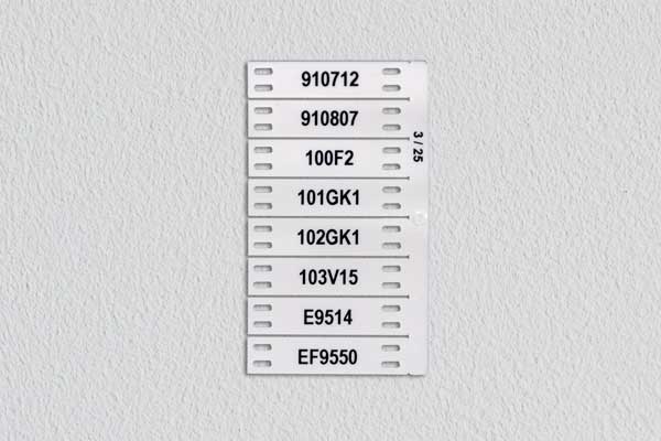 Kaablisildid valge/must