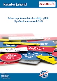 Salvestage kohandatud mallid ja pildid SignStudio Advanced (SSA)