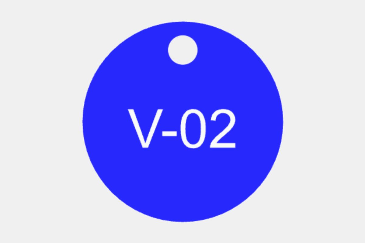 Graveeritud plastist ventiilisildid